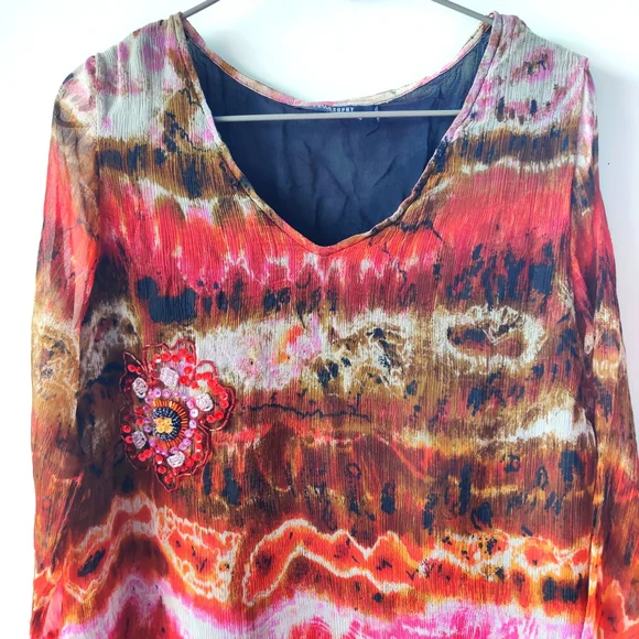 PHILOSOPHY|| MULTICOLOURED TIE DIE PRINT TOP SIZE 16 - Picture 2 of 9